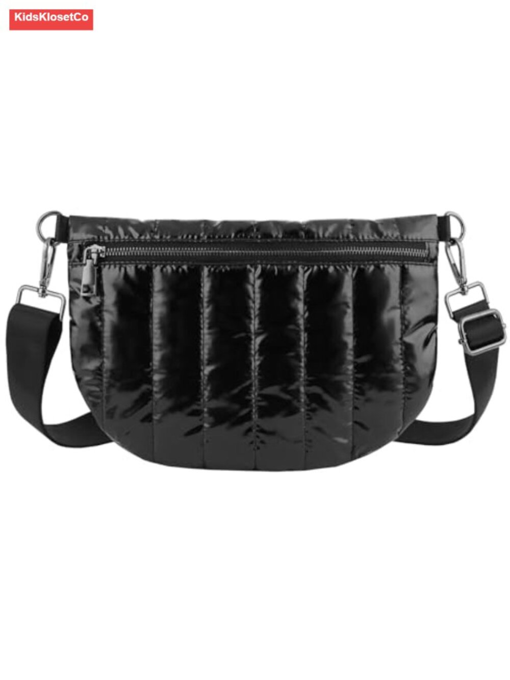 Quilted Crossbody Bag Puffer Fanny Pack Sling Belt Bag Adjustable Strap Nylon